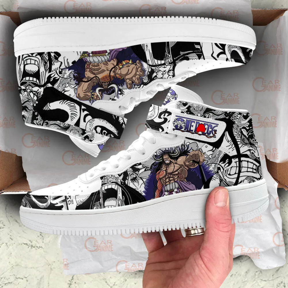 Kaido Sneakers Air Mid OP Custom Anime Shoes Mix Manga