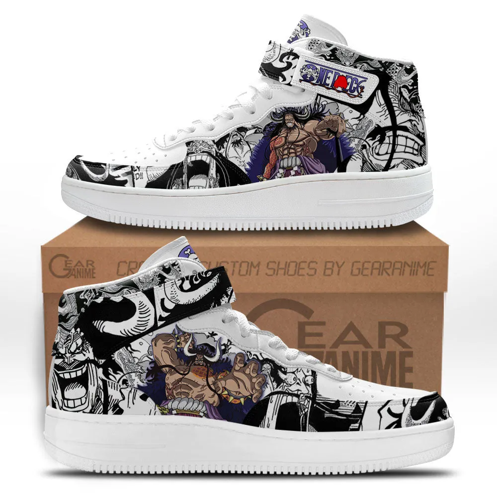 Kaido Sneakers Air Mid OP Custom Anime Shoes Mix Manga