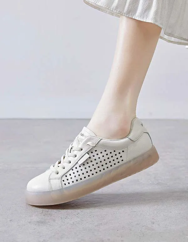 Lace-up Comfortable Summer Leather Sneakers