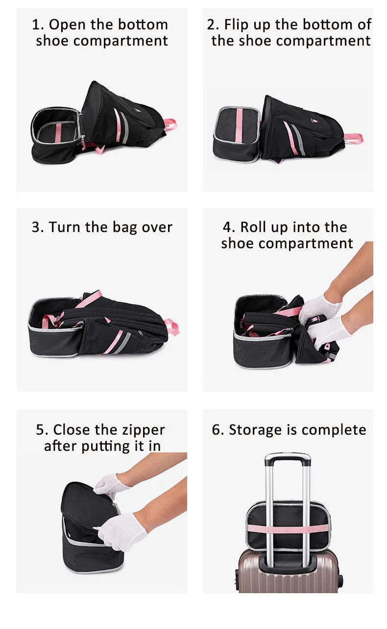 Large Beach Bag Combo Dry Wet Waterproof Backpack Women Swimming Gym Bag with Shoe Pouch Large