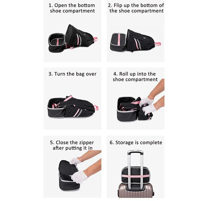 Large Beach Bag Combo Dry Wet Waterproof Backpack Women Swimming Gym Bag with Shoe Pouch Large