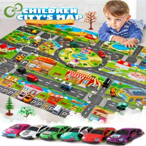 Large City Traffic Car Park Mat Play Kids Rug Developing Baby Crawling Mat  Play Game Mat Toys Children Mat Playmat Puzzles ZXH