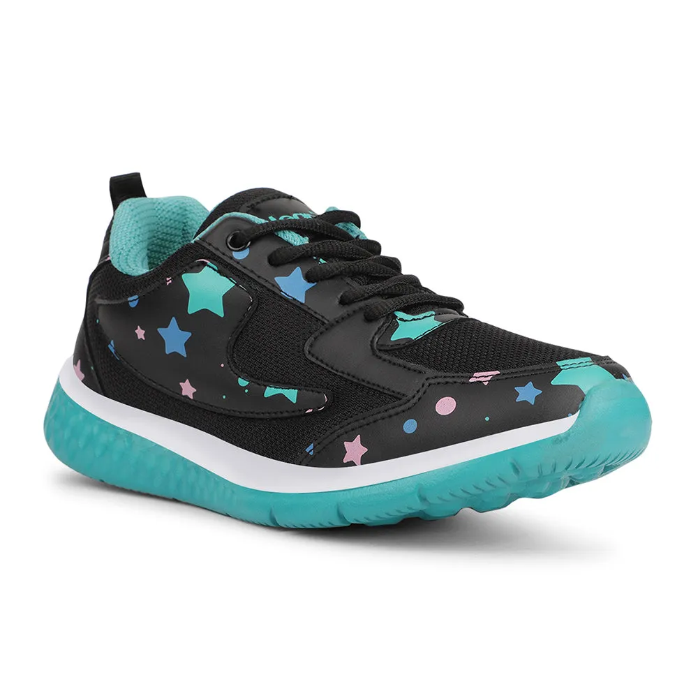 Leap7x Black Casual Lacing Shoes For Kids JAMIE 51L By Liberty