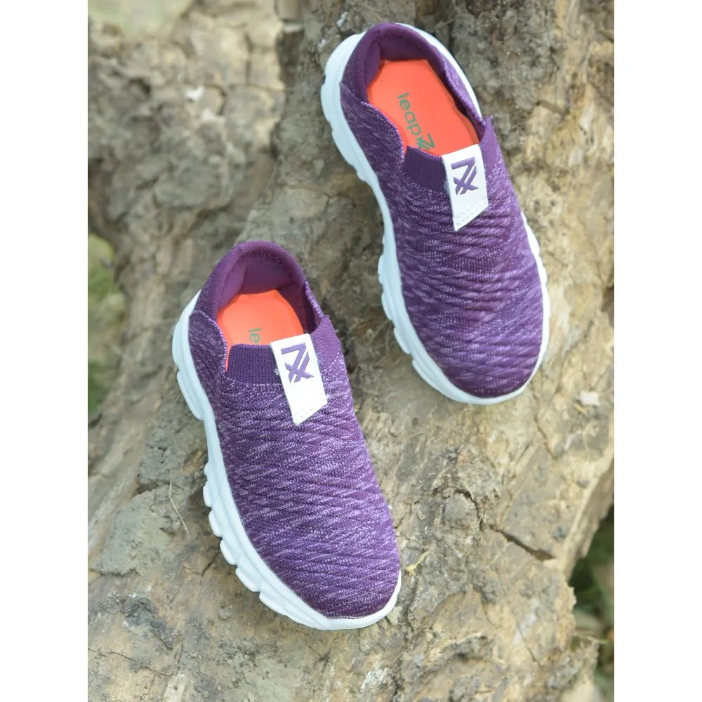 Leap7x by Liberty Kids JEEVA-25 Purple Casual Non Lacing Shoes