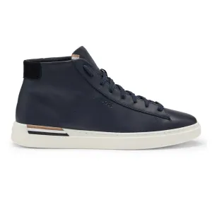 Leather High Top Trainers