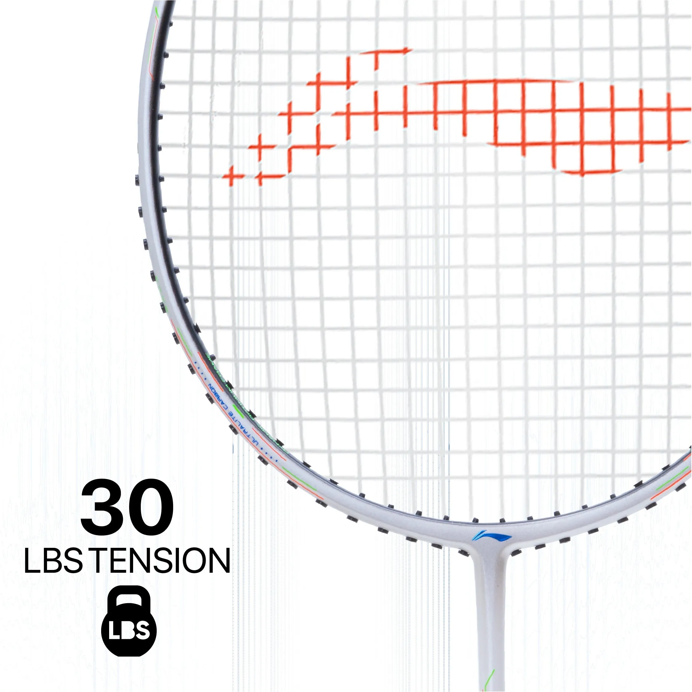 Li-Ning Wind Lite 900 II Strung Badminton Racquet (White / Black)