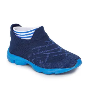 Lucy & Luke (Blue) Casual Non Lacing Shoes For Kids KSN-207 By Liberty