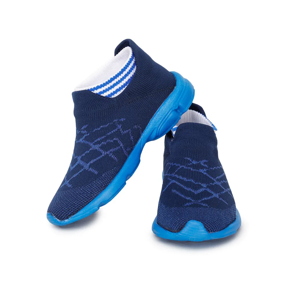 Lucy & Luke (Blue) Casual Non Lacing Shoes For Kids KSN-207 By Liberty