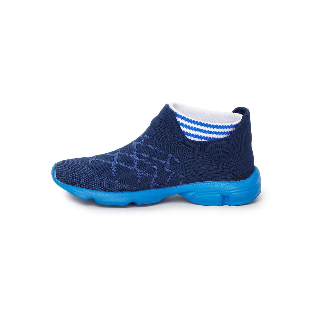 Lucy & Luke (Blue) Casual Non Lacing Shoes For Kids KSN-207 By Liberty