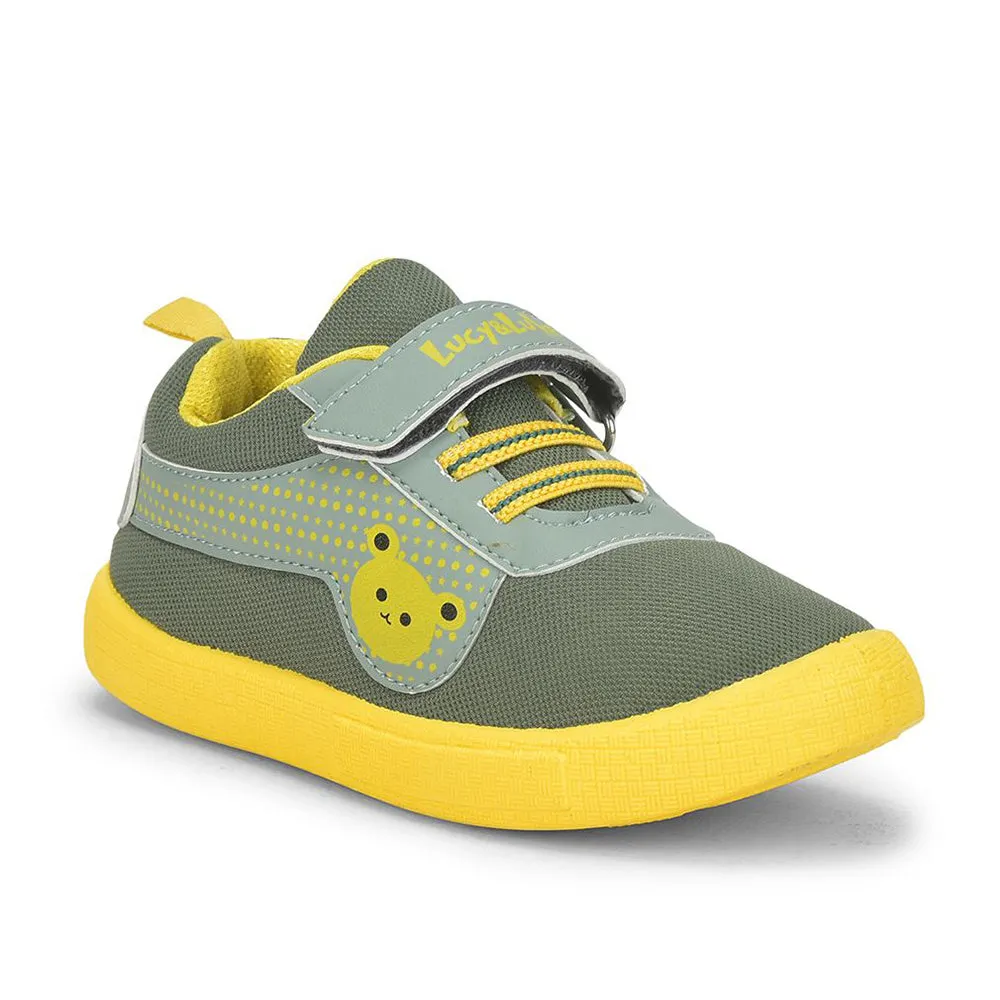 Lucy & Luke (Green) Casual Non Lacing Shoes For Kids BASTIAN-2E By Liberty