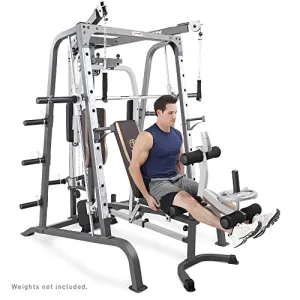 Marcy Smith Cage Workout Machine Total Body Training Home Gym System with Linear Bearing Md-9010G, Silver (MD-9010)