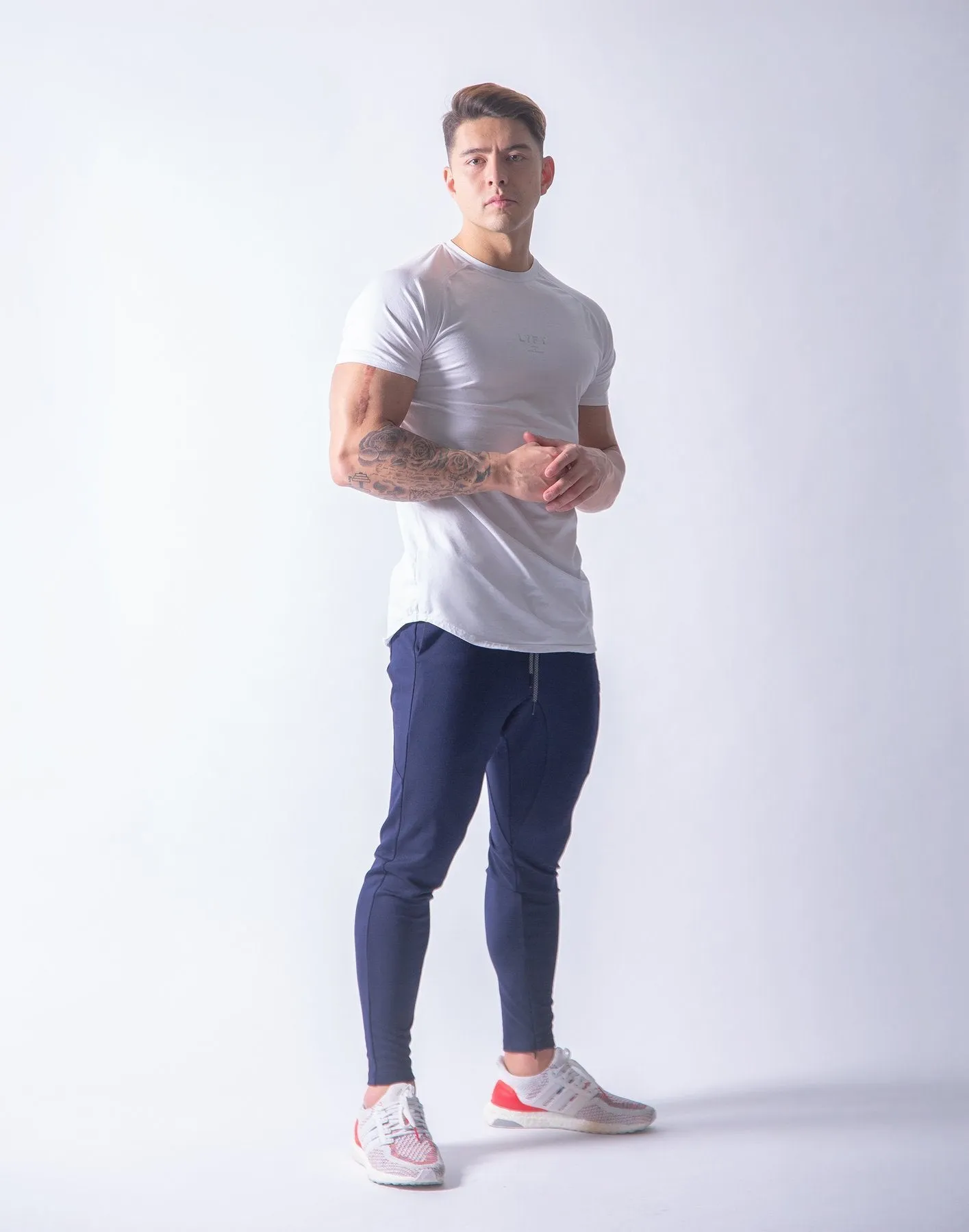 Men's Raglan Sports Slim Fit  Curved Hemline Tee