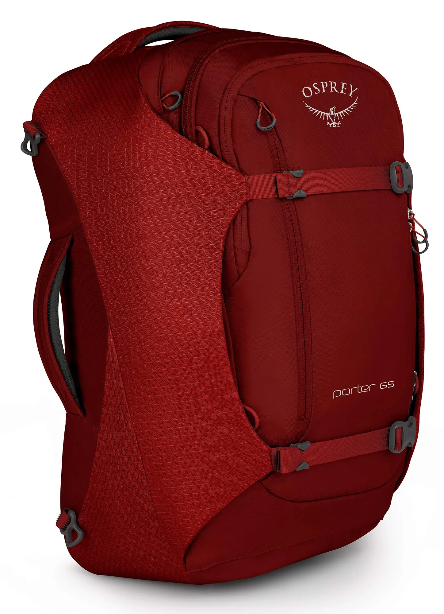 Osprey Packs Packs Porter 65 Travel Backpack, Diablo Red, One Size, Diablo Red, One Size