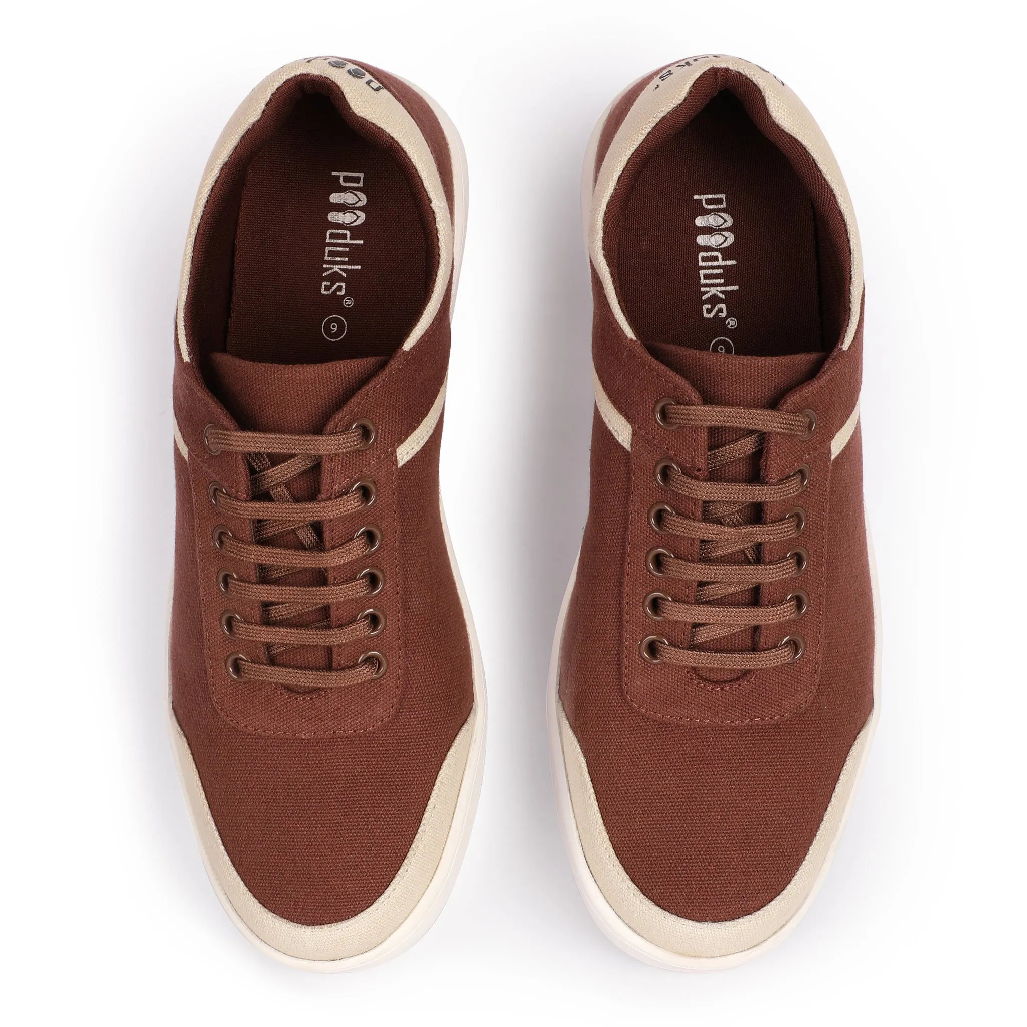 Paaduks Dan Eco-Sole Brown and Beige Sneakers (Unisex)