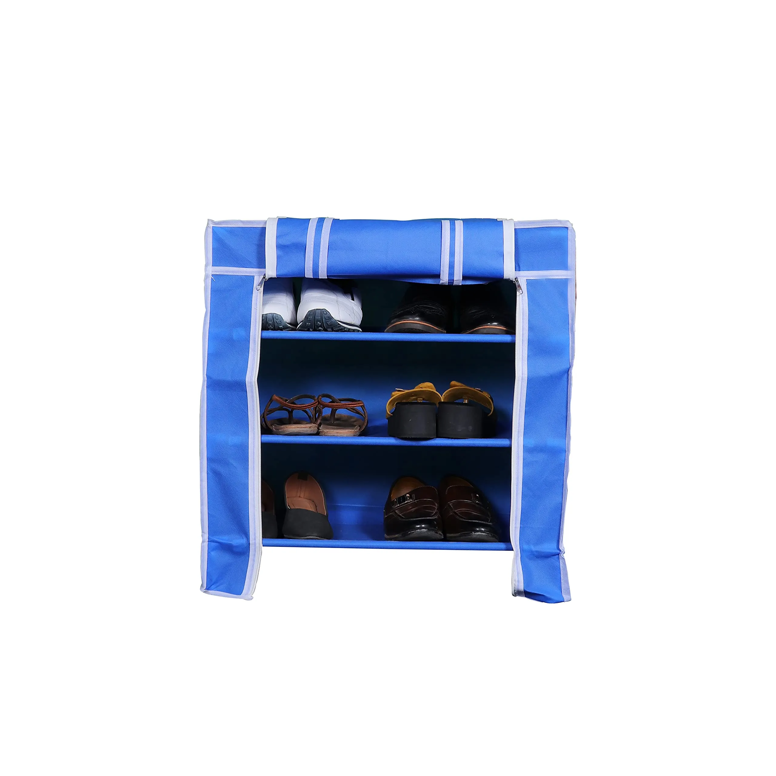 PARASNATH Utility 3-4 Shoe Rack (Blue Colour) Mild Steel Shoe Rack Shoe Rack/Shelve Shoe Stand - Made in India