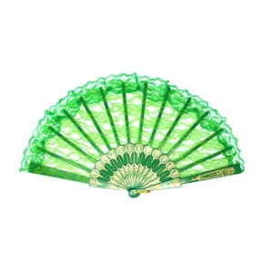 Party Lace Fan - Green