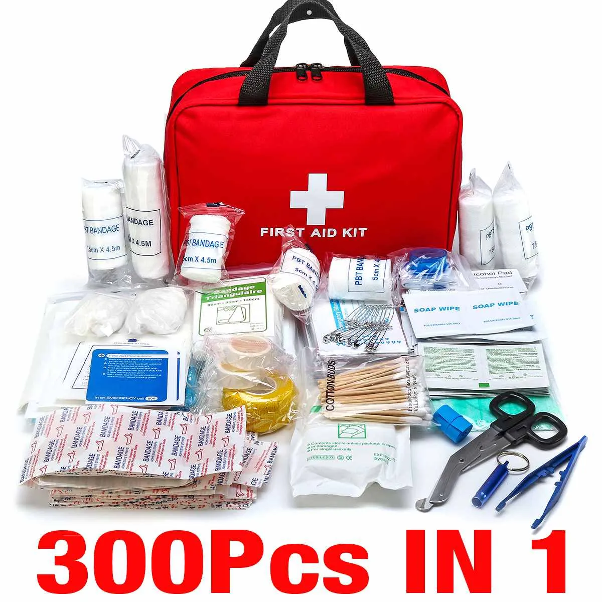 Portable 16-300Pcs Emergency Survival Set First Aid Kit