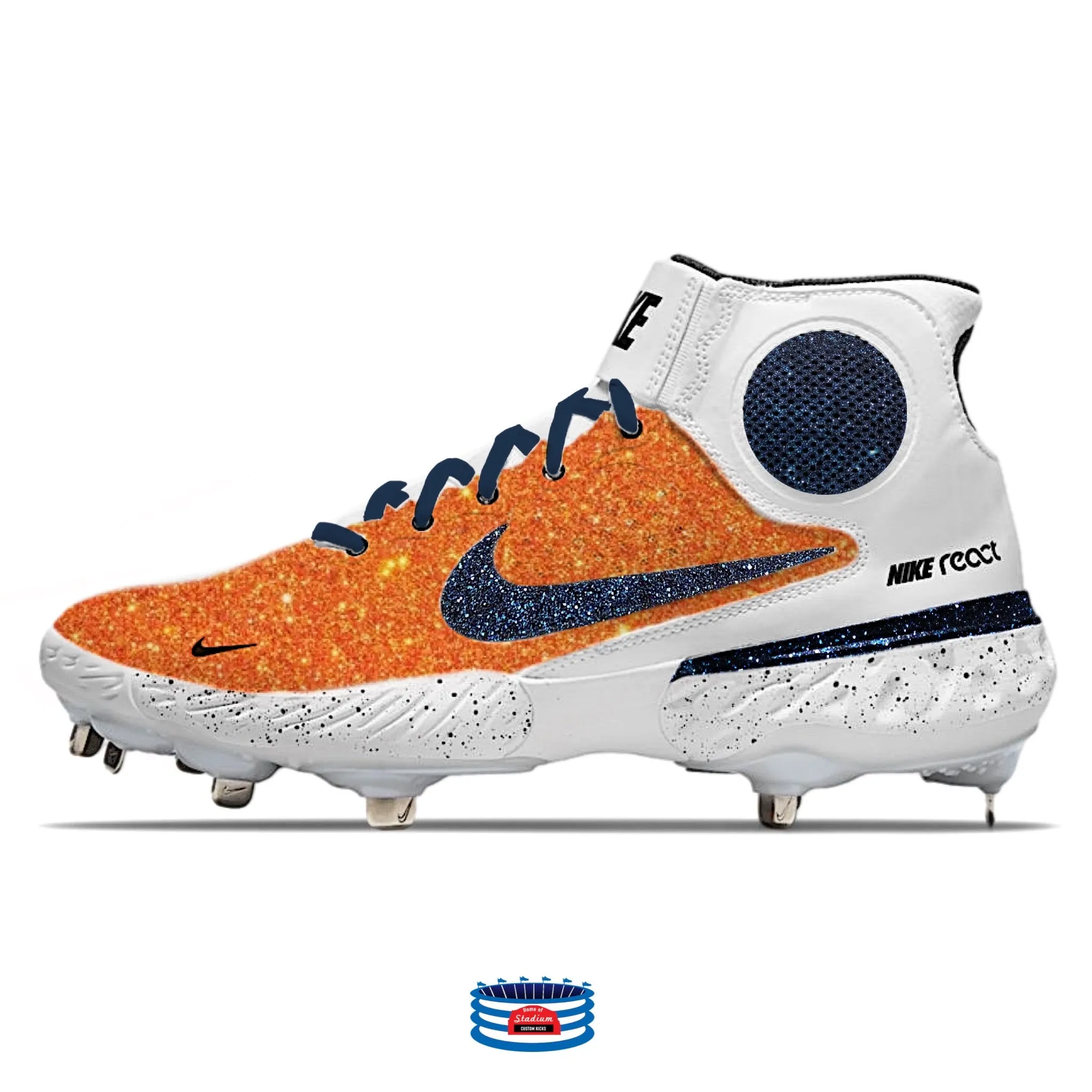 "Houston Glitter" Nike Alpha Huarache Elite 3 Mid Cleats