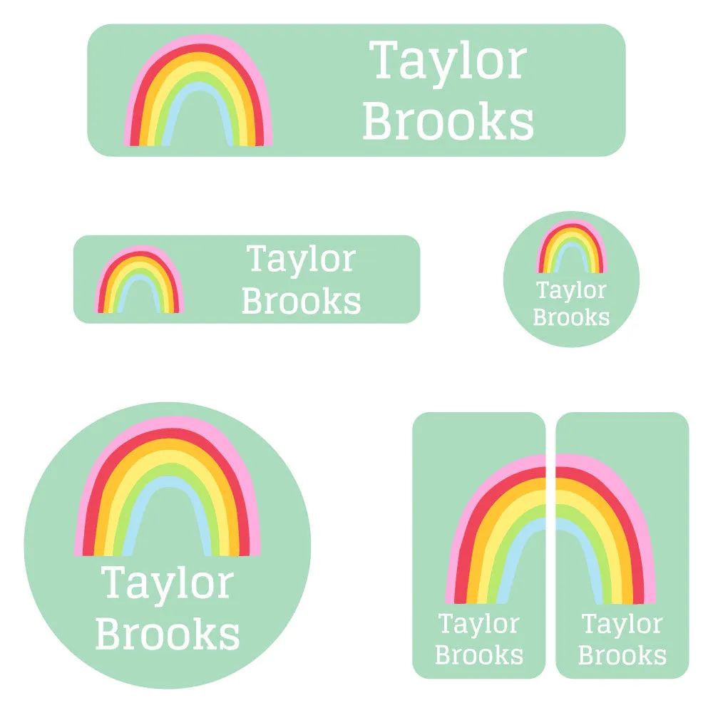 Rainbows Kindergarten Labels Pack