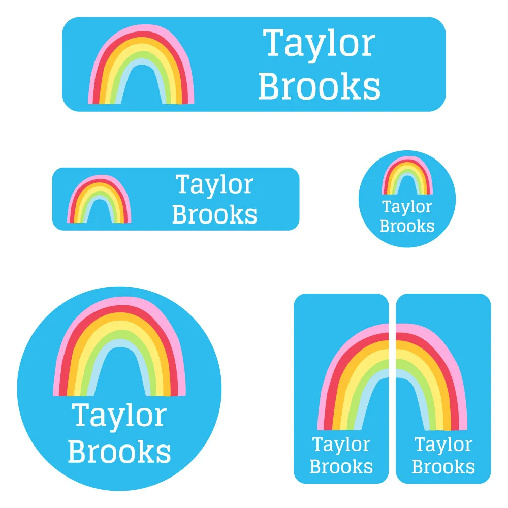 Rainbows Kindergarten Labels Pack