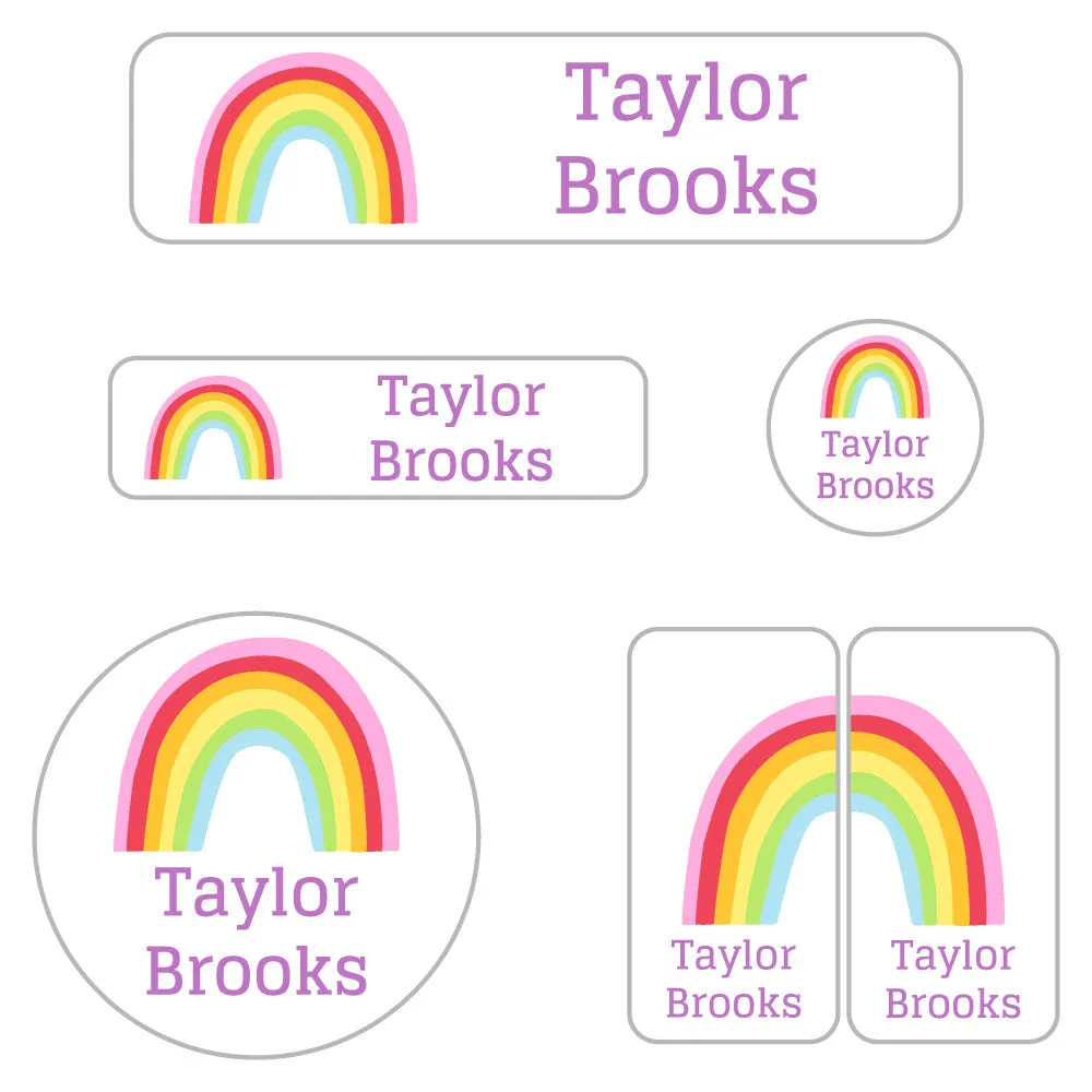 Rainbows Kindergarten Labels Pack