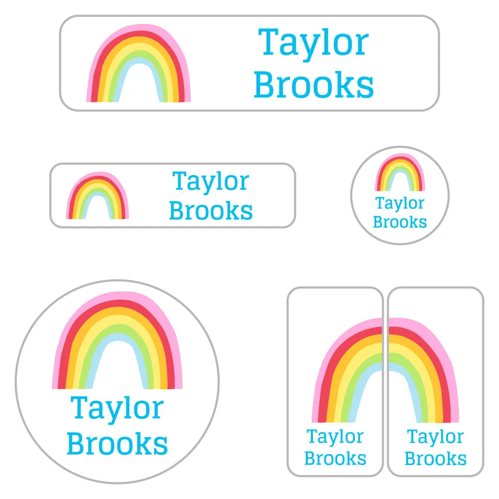 Rainbows Kindergarten Labels Pack