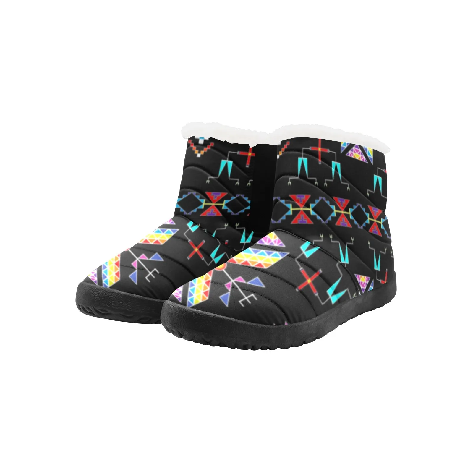 Rainy Chief Rainbow Black Women's Padded Winter Boot