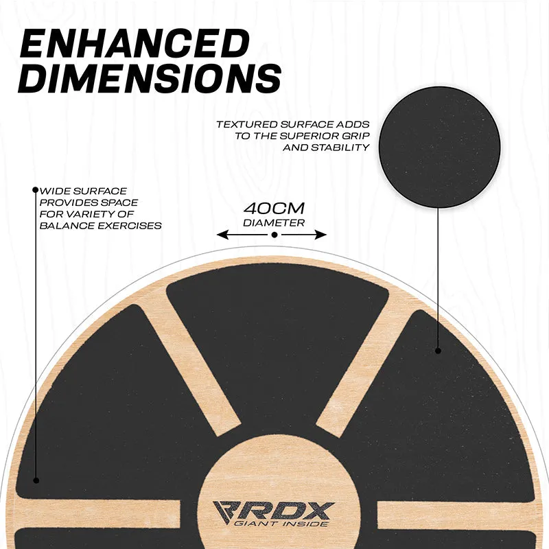 RDX W1 Wooden Wobble Round Balance Board