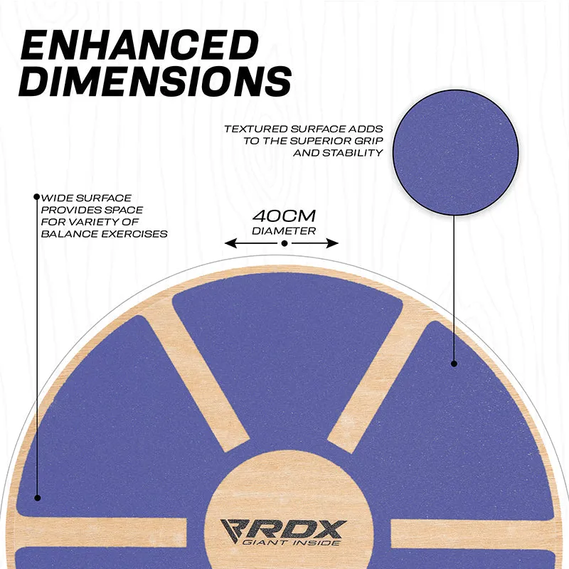 RDX W1 Wooden Wobble Round Balance Board