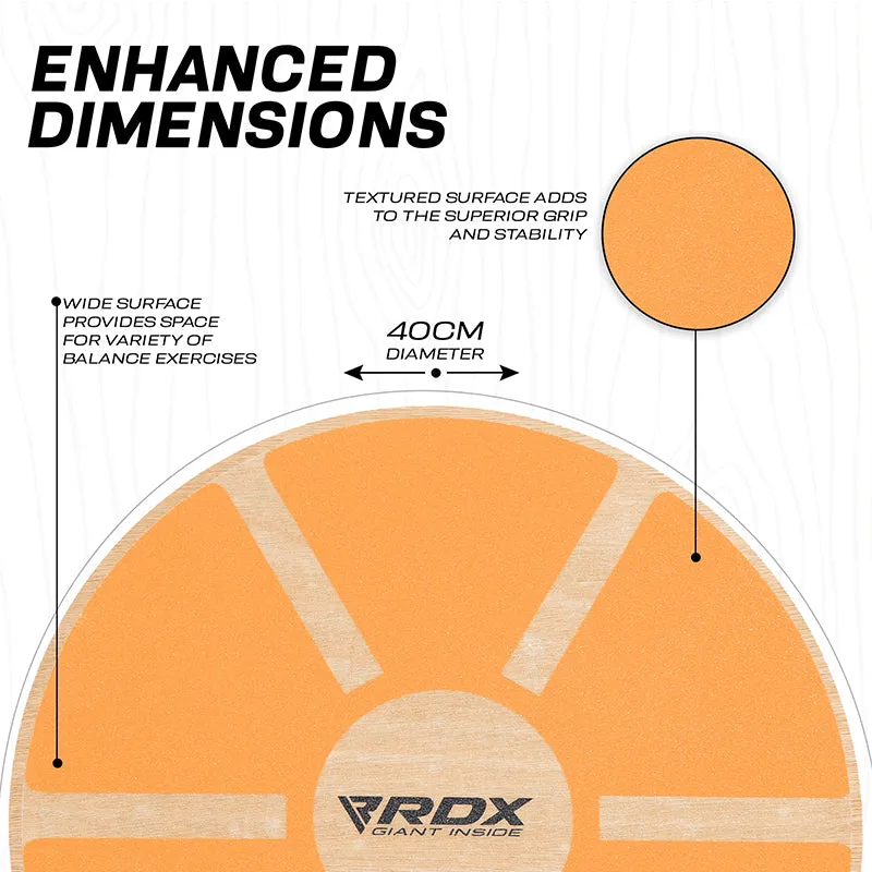 RDX W1 Wooden Wobble Round Balance Board