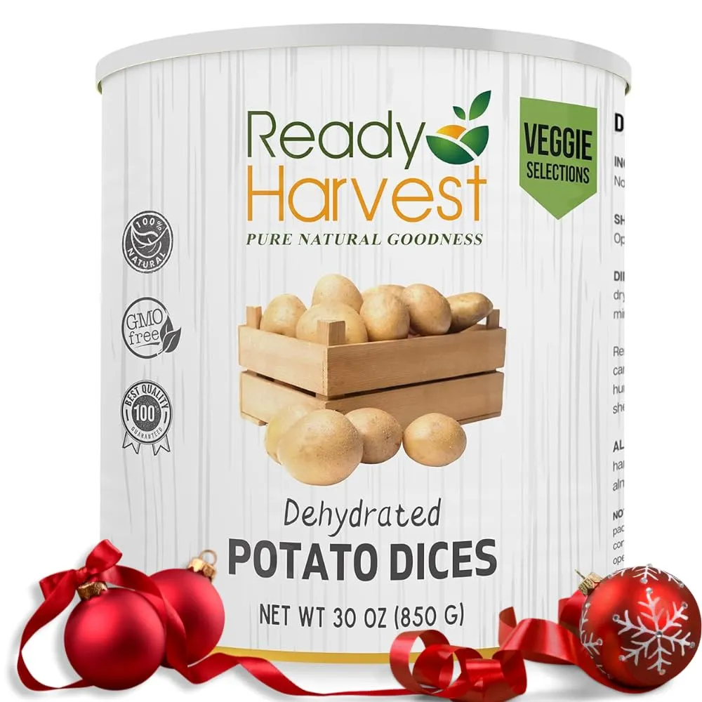 Ready Harvest Dehydrated Diced Potatoes - 30 Year Shelf Life - #10 Can