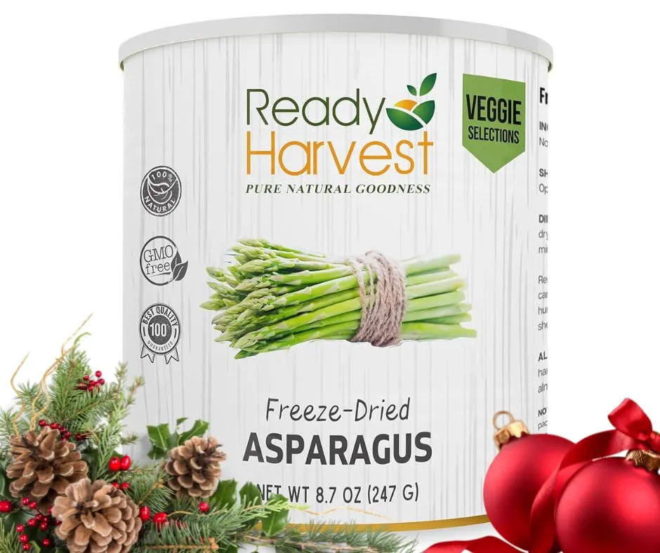 Ready Harvest Freeze-Dried Asparagus - 25 Year Shelf Life - #10 Can