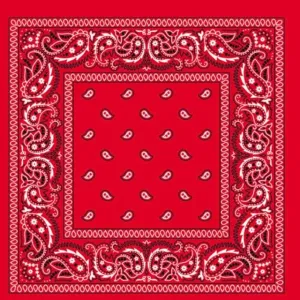 Red Paisley Print Bandana