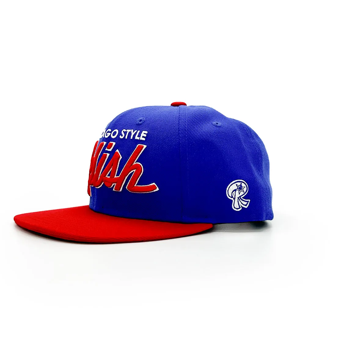 Relish Vintage Sports Script - Blue and Red