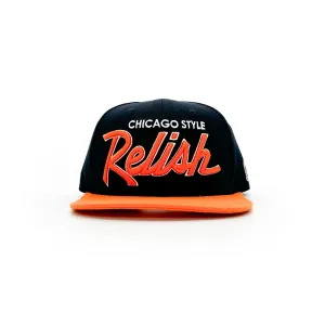 Relish Vintage Sports Script - Orange and Navy