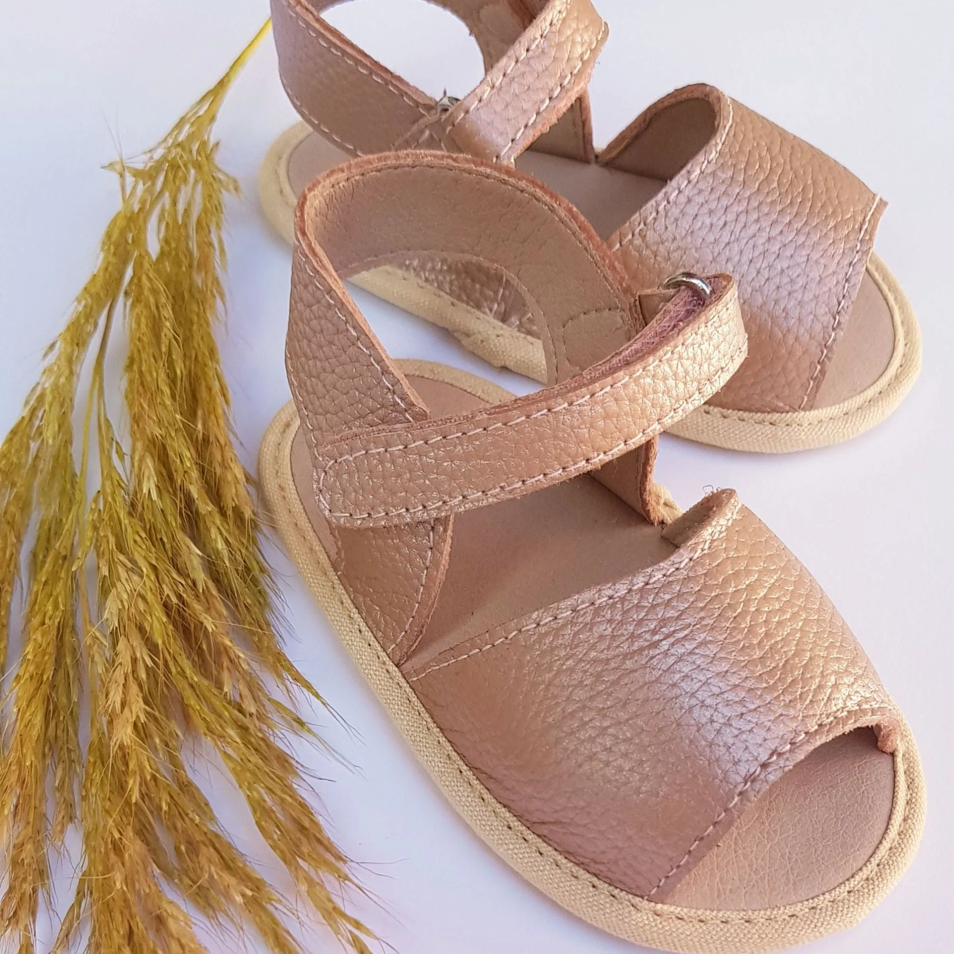 Rosie Gold Baby Sandal by Two Little Feet