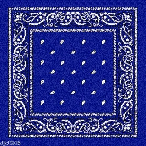 Royal Blue Paisley Print Bandana