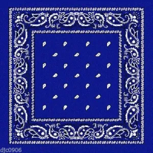 Royal Blue Paisley Print Bandana