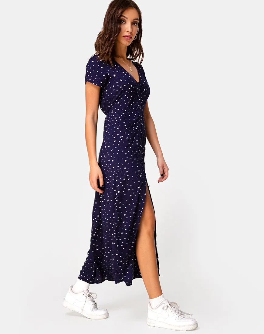 Sanrin Midi Dress in Starstruck Navy