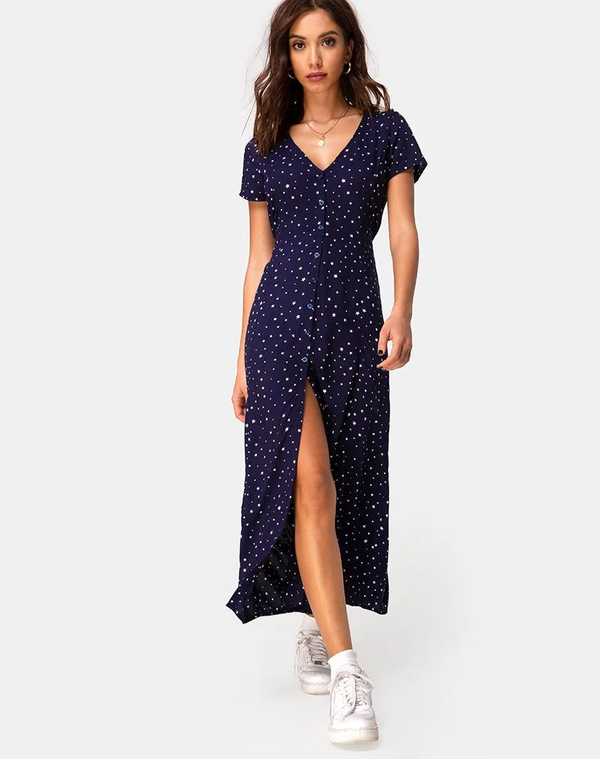 Sanrin Midi Dress in Starstruck Navy