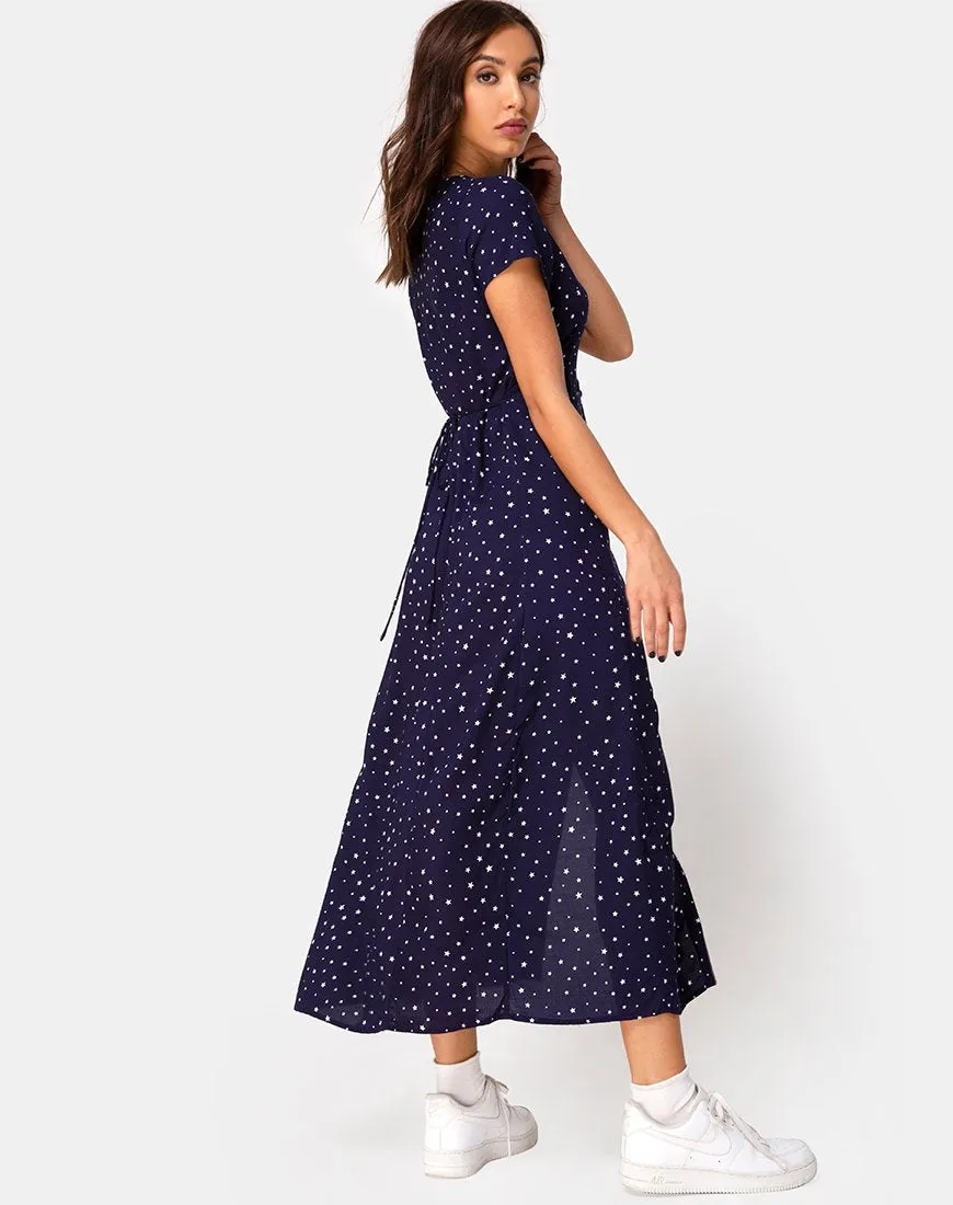 Sanrin Midi Dress in Starstruck Navy