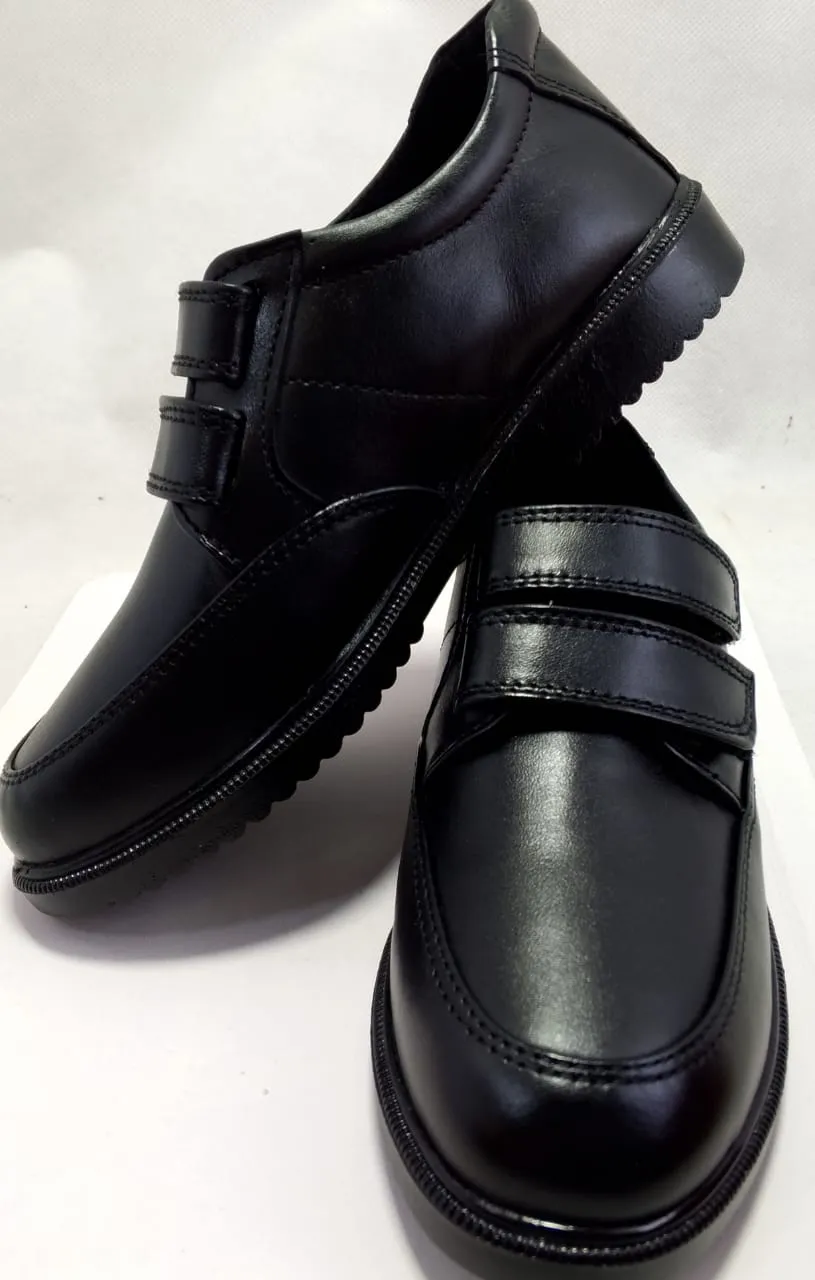 School Shoes, Leather Upper with Velcro and rubber sole