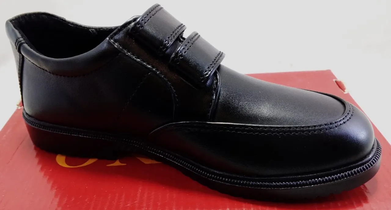 School Shoes, Leather Upper with Velcro and rubber sole