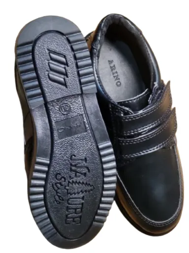 School Shoes, Leather Upper with Velcro and rubber sole