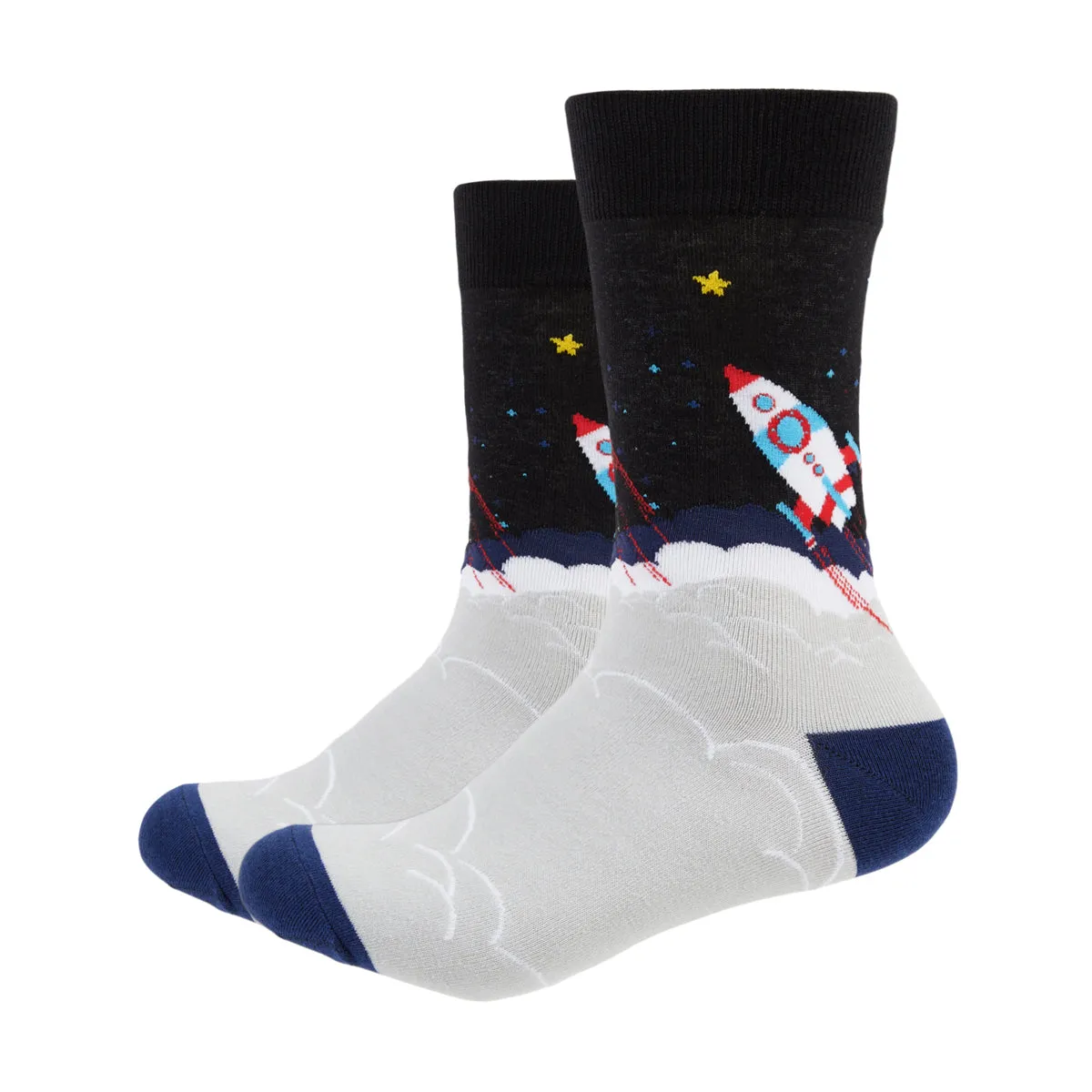 Space Explorer Printed Crew Length Socks