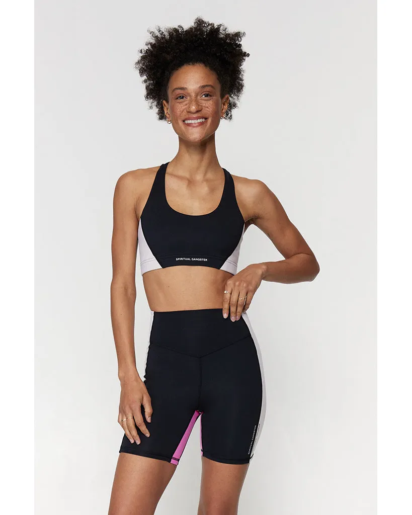 Spiritual Gangster SG Verve Eco Jersey Sports Bra - FA23676007 - Womens - Black / Oatmeal