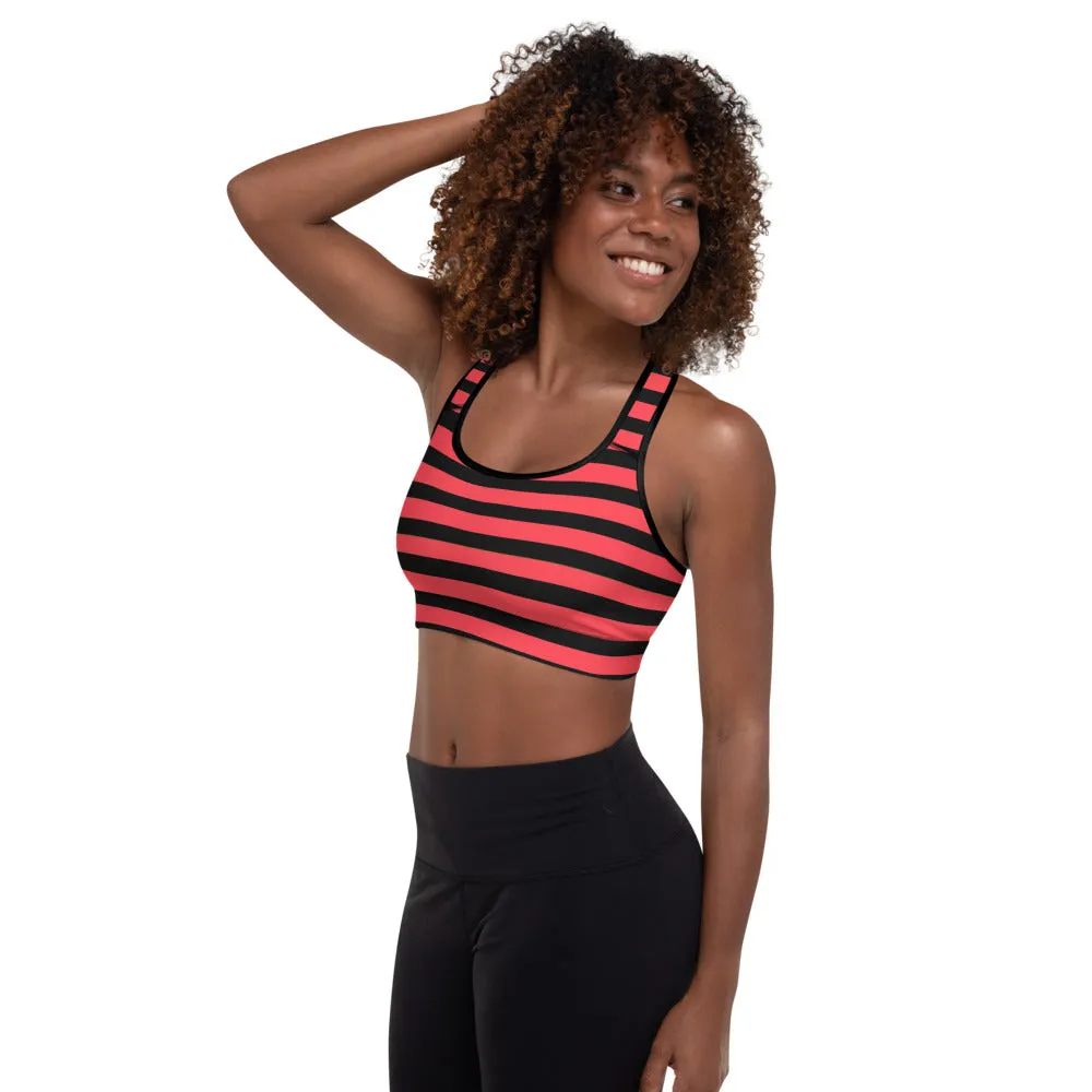 Stripes Padded Sports Bra