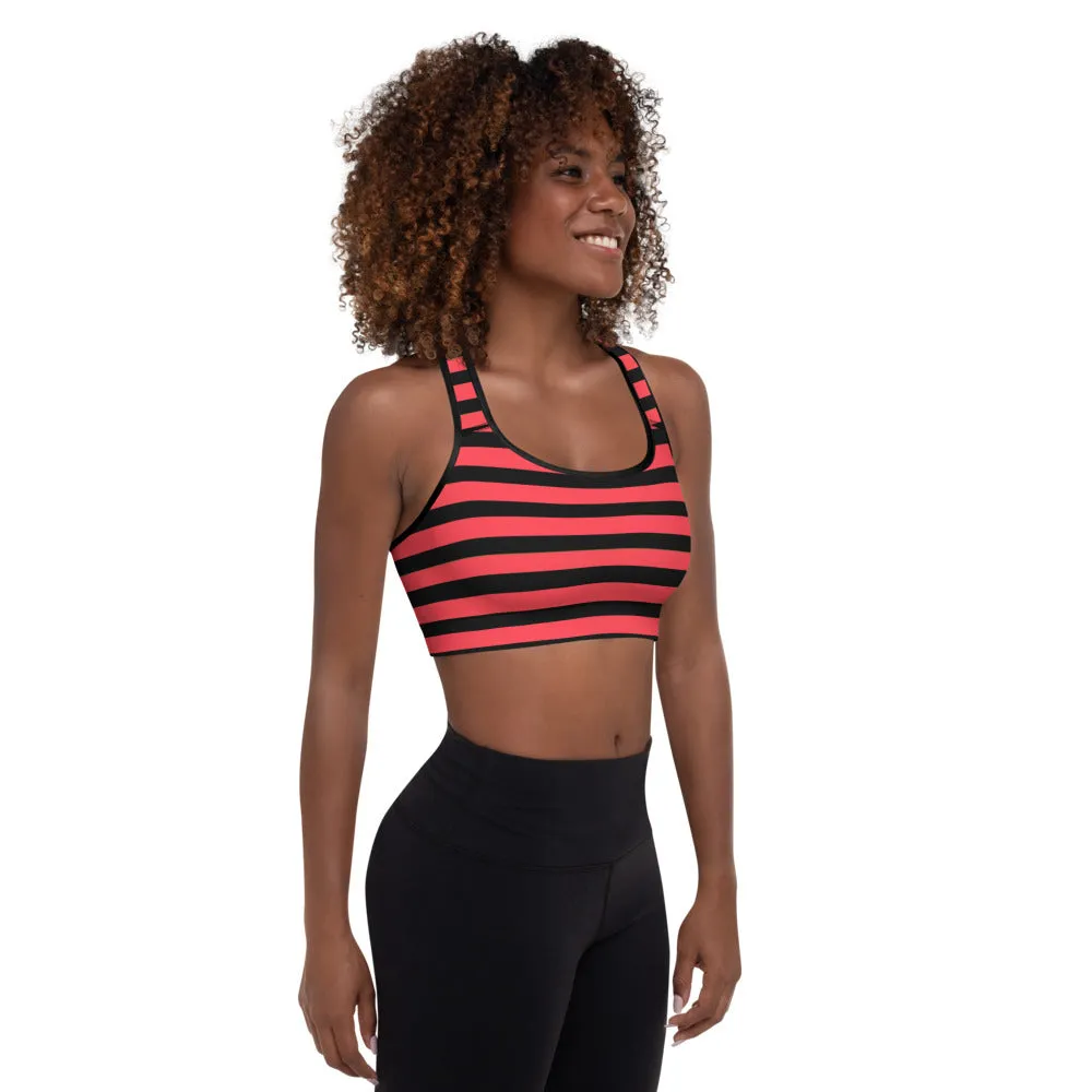 Stripes Padded Sports Bra