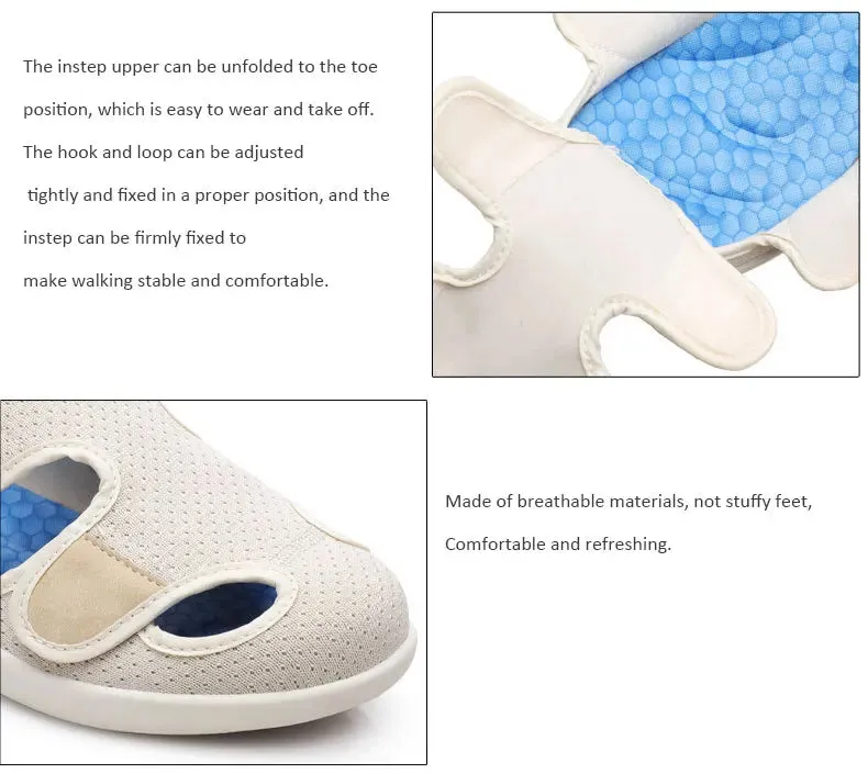 Summer Dew Toe Diabetic Shoe Female Foot Swollen Feet Wide Magic Stick Thumb Outside Middle-aged Old Men's Sandals