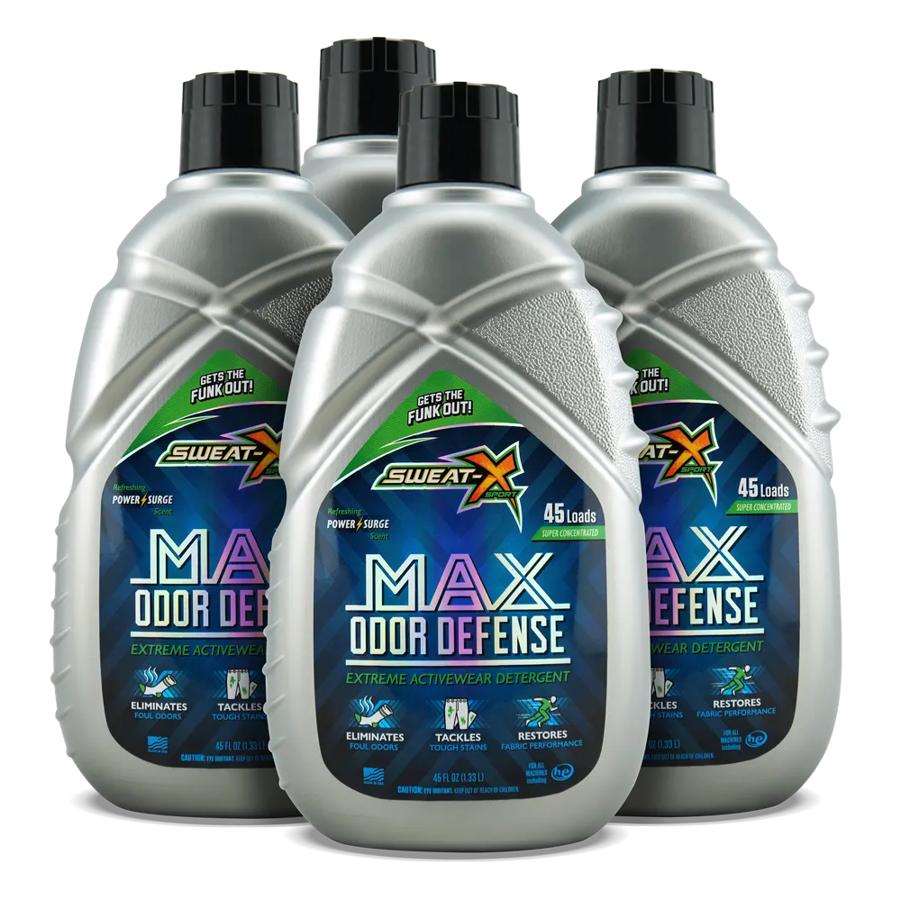 Sweat X Sport Max Odor Defense Laundry Detergent - 4 Pack